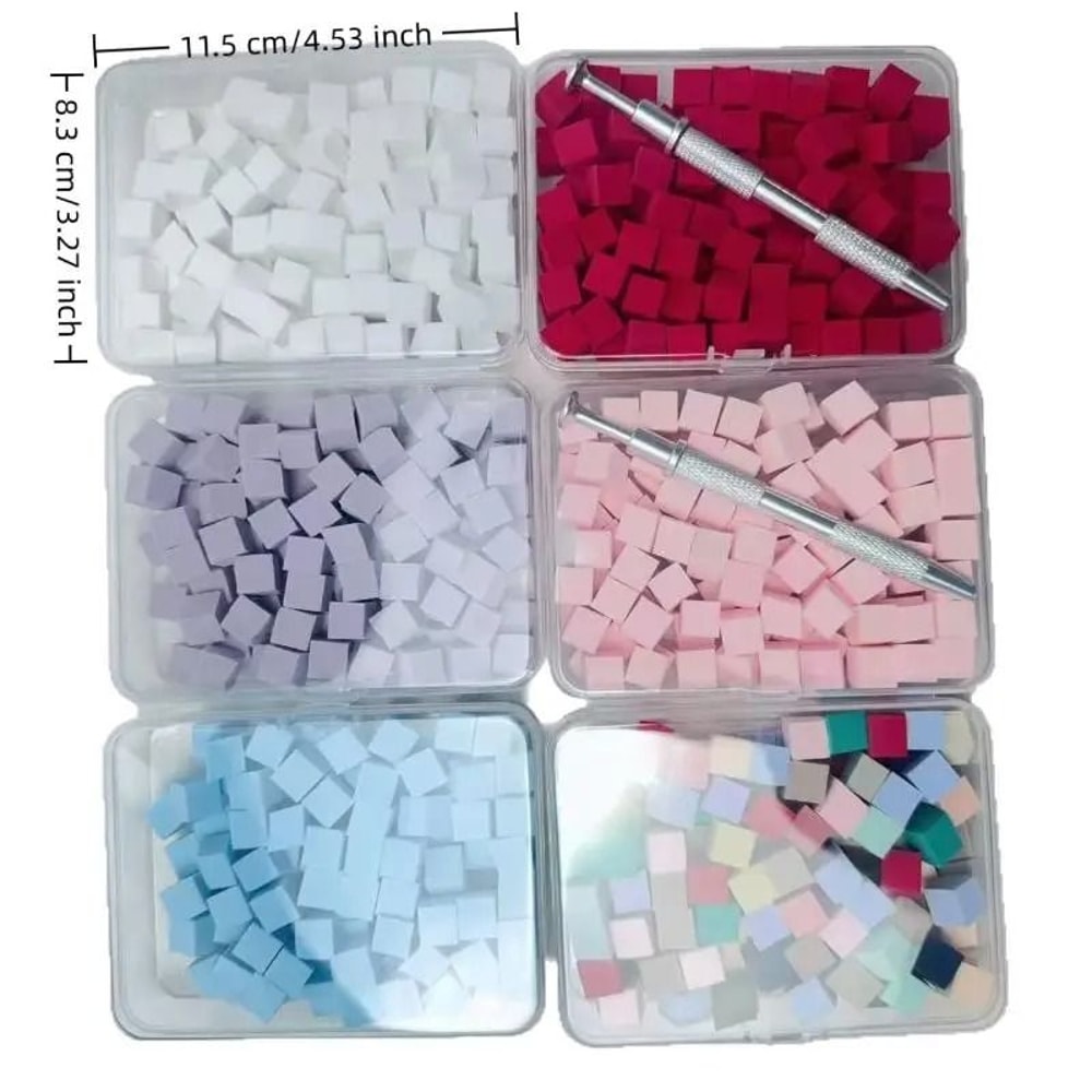100 Piece Gradient Sponge Brush For Nail Art And Gel Polish Manicure Accessory 5