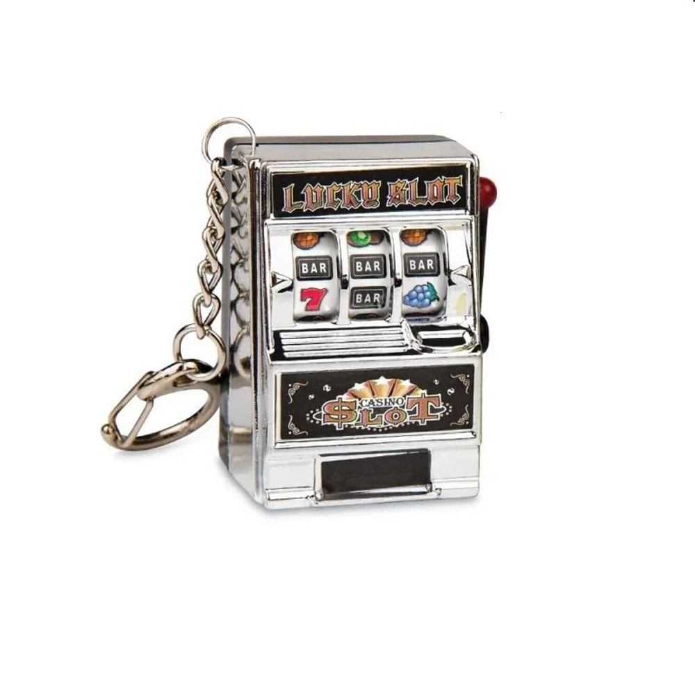 Funny Mini Slot Machine Toy Keychain Fruit Gaming Machine Bag Pendant Charm 6