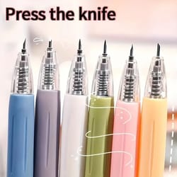6 piece set of extendable handmade carving knives and precision paper cutting pens