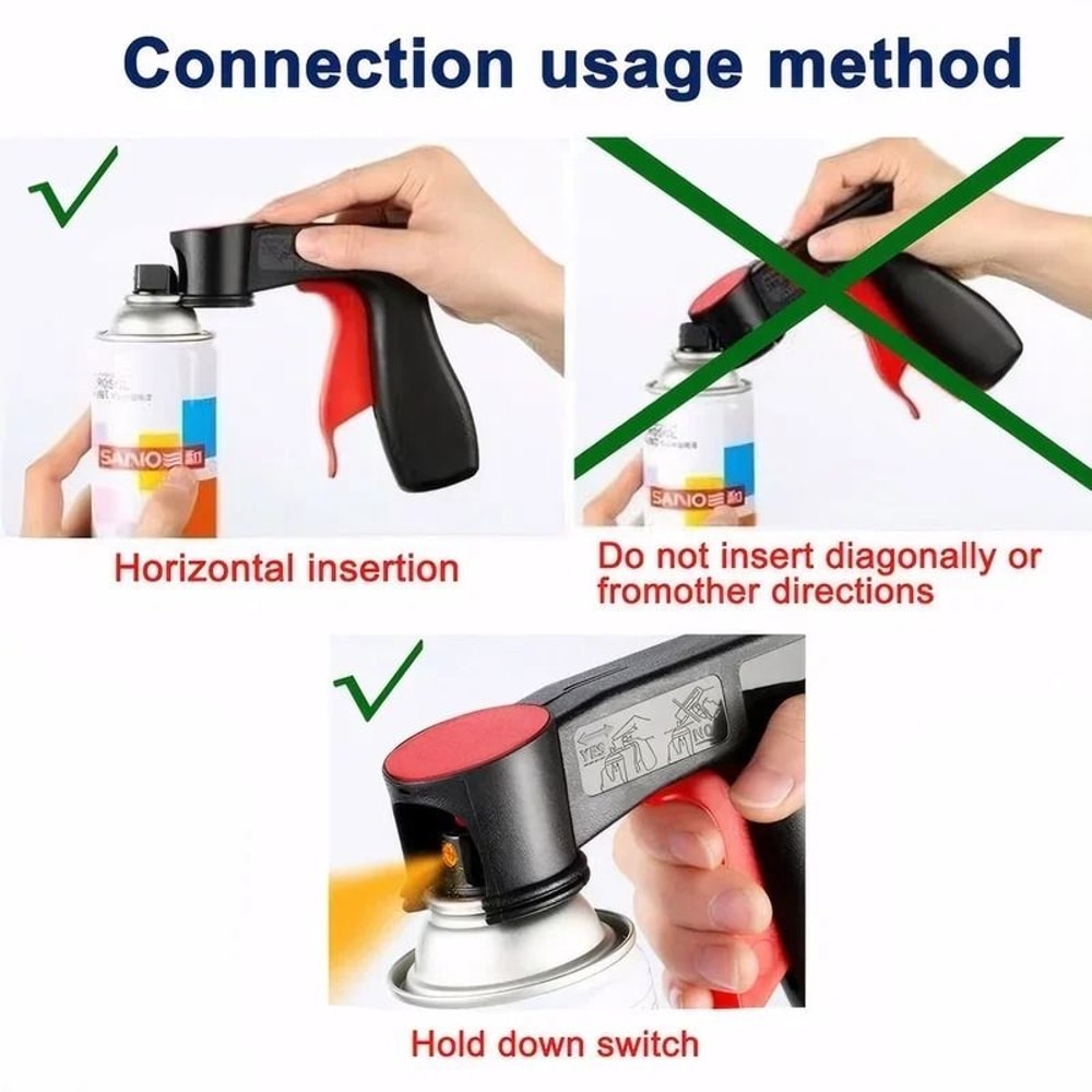 Polishing Paint Spray Gun Adaptor Aerosol Trigger Handle With Full Grip Lock 4