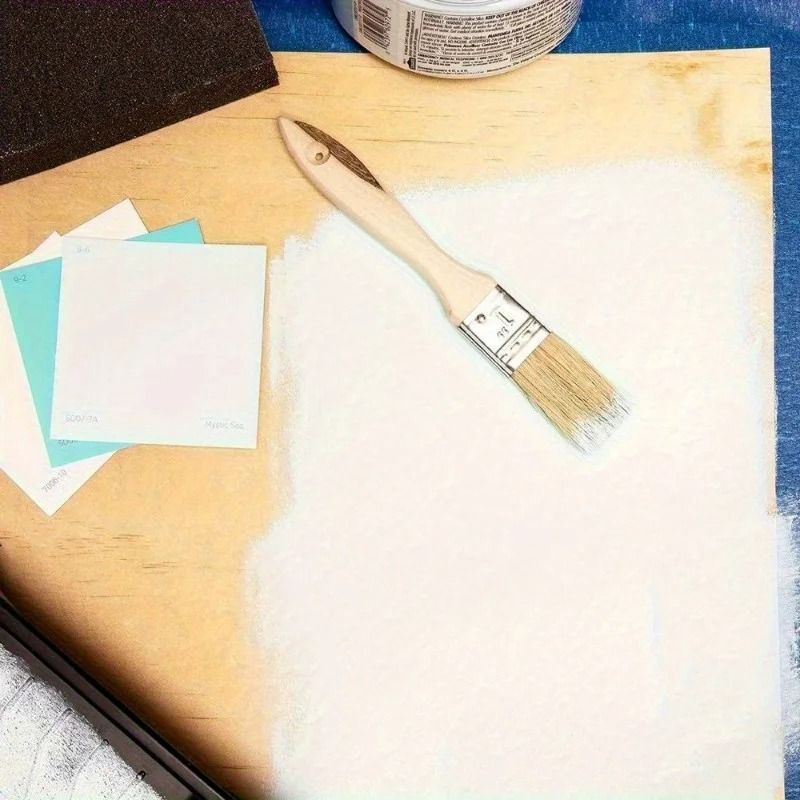 Bristle Paint Brush Set Flat Bristle Brushes For Art Painting Dyeing And Varnish 4