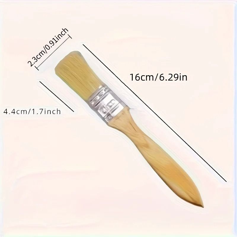 Bristle Paint Brush Set Flat Bristle Brushes For Art Painting Dyeing And Varnish 5