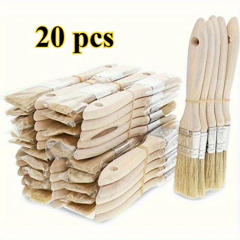 Bristle Paint Brush Set Flat Bristle Brushes For Art Painting Dyeing And Varnish 7