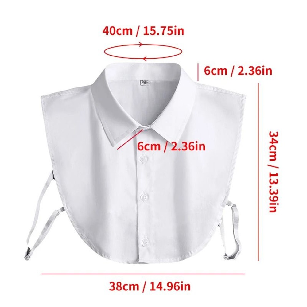 Professional Unisex Fake Collar Half Shirt Mock Dickey Collar For Formal Occasions 5