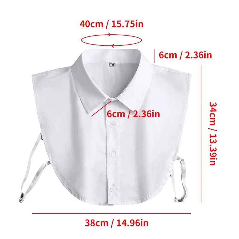 Professional Unisex Fake Collar Half Shirt Mock Dickey Collar For Formal Occasions 5