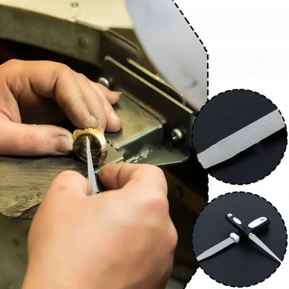 Professional Diamond Small Semicircle File Handheld DoubleSided Sharpening Rod 2