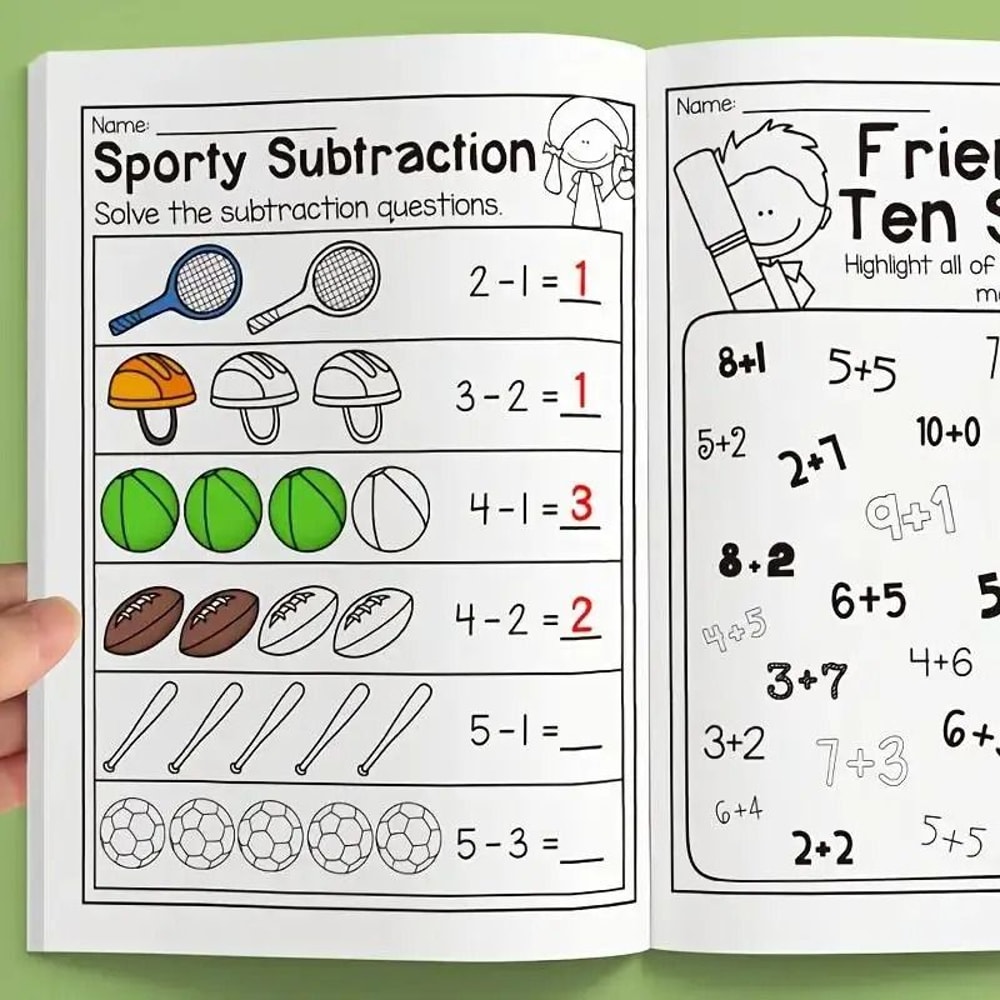 32 Page Math Training Book Addition And Subtraction Exercises For Beginners 3