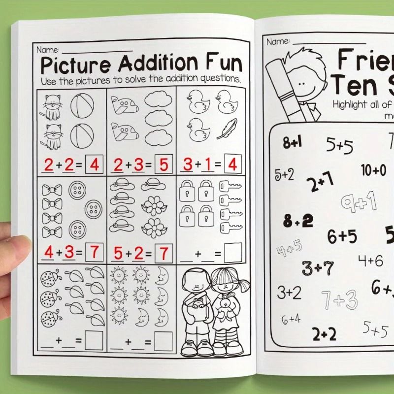 32 Page Math Training Book Addition And Subtraction Exercises For Beginners 5