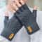 Winter Autumn Knitted Fingerless Gloves With Warm Plush Lining For Men And Women 3
