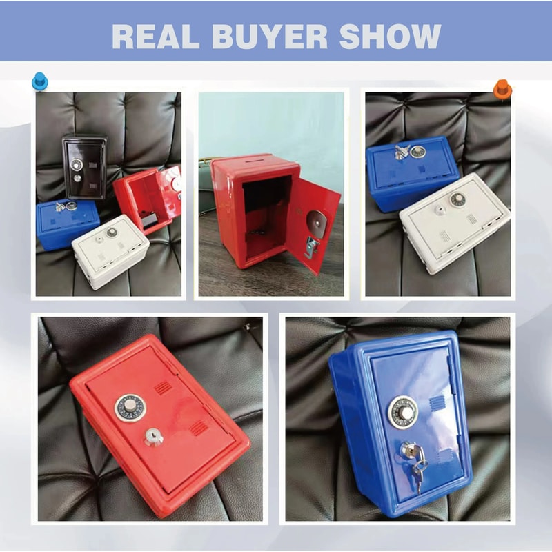 Vertical Mini Metal Safe And Decorative Desktop Storage Cabinet With Combination Lock 1