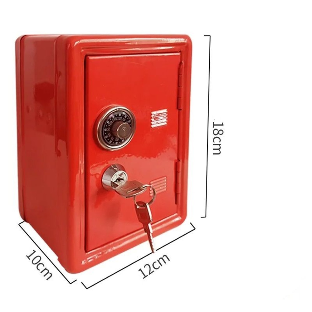 Vertical Mini Metal Safe And Decorative Desktop Storage Cabinet With Combination Lock 6
