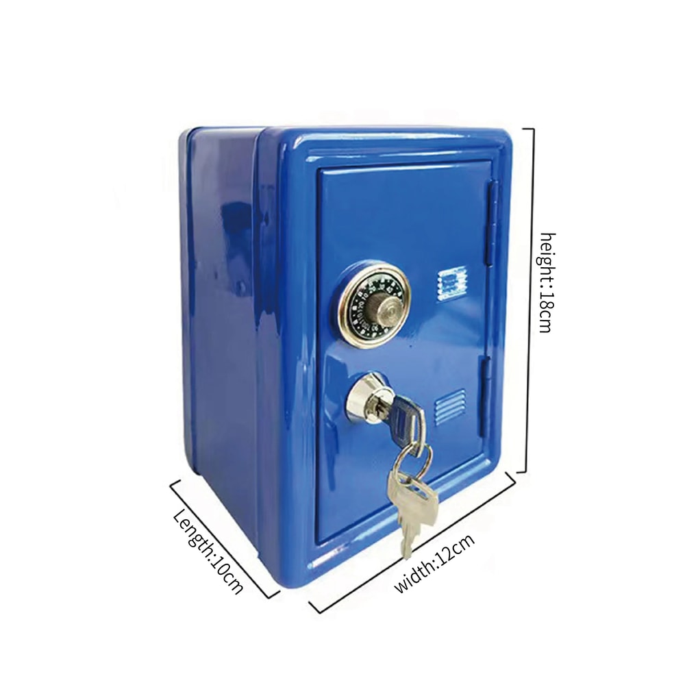 Vertical Mini Metal Safe And Decorative Desktop Storage Cabinet With Combination Lock 8