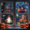 3D Halloween Window Sticker Set Reusable Double Sided Static Cling Glass Decals 2