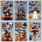 3D Halloween Window Sticker Set Reusable Double Sided Static Cling Glass Decals 6