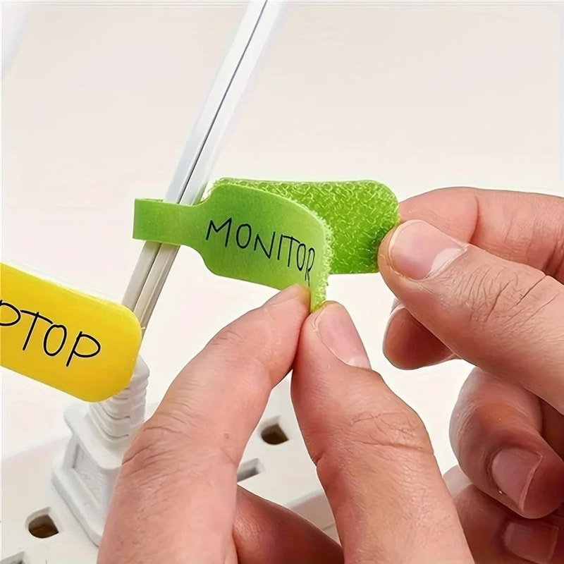 10 Piece Reusable Waterproof Cable Labels Color Coded Identification Tags For Charging And Data Cab 1