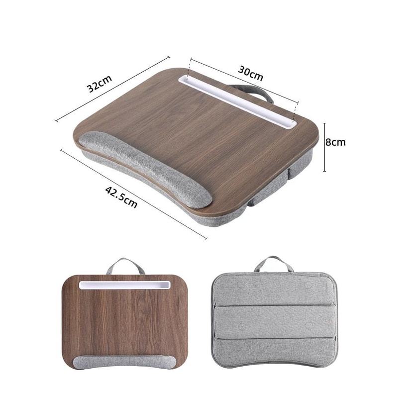 Multifunctional Portable Lap Desk With Builtin Media Slot And Dual Comfort Cushion 5
