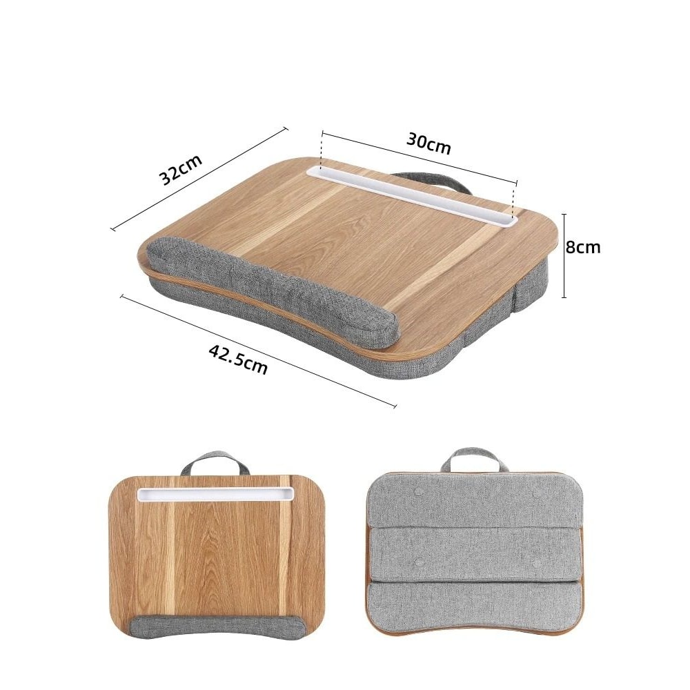 Multifunctional Portable Lap Desk With Builtin Media Slot And Dual Comfort Cushion 7