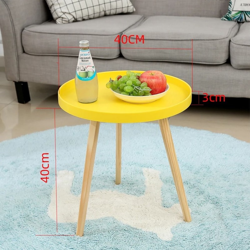 Modern Minimalist Small Round Coffee Table And Versatile IndoorOutdoor Side Desk 2