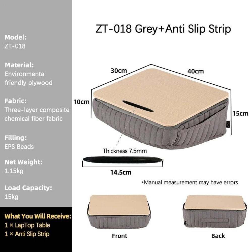 Portable Cushioned Laptop Desk With Detachable Soft Base 9