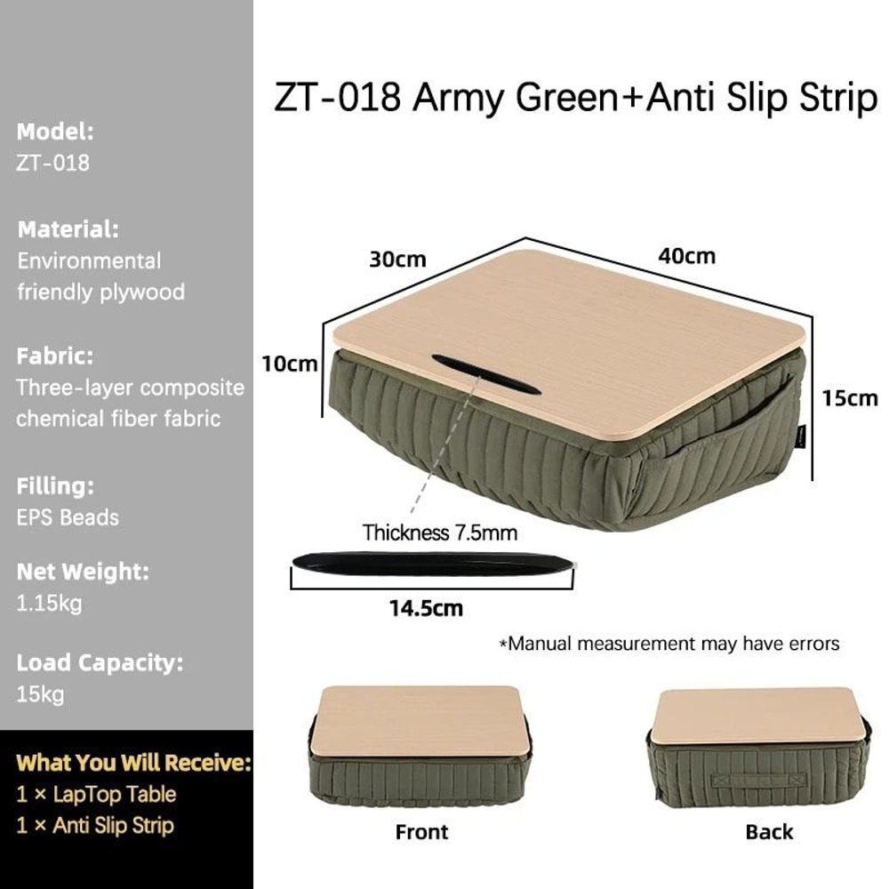 Portable Cushioned Laptop Desk With Detachable Soft Base 10