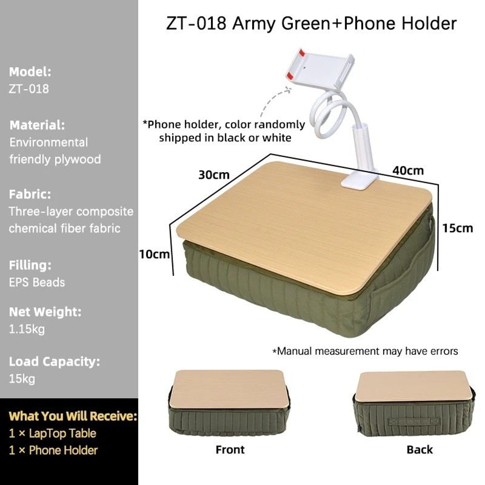 Portable Cushioned Laptop Desk With Detachable Soft Base 11