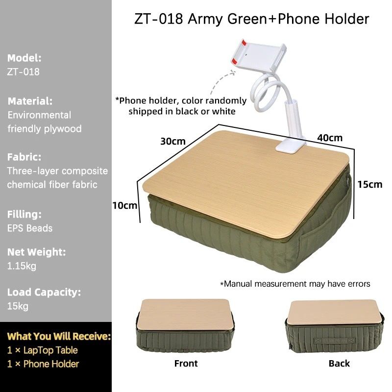 Portable Cushioned Laptop Desk With Detachable Soft Base 11