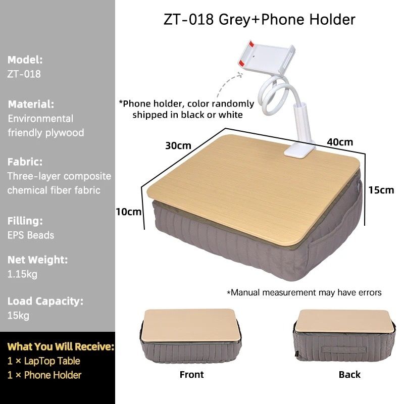 Portable Cushioned Laptop Desk With Detachable Soft Base 14