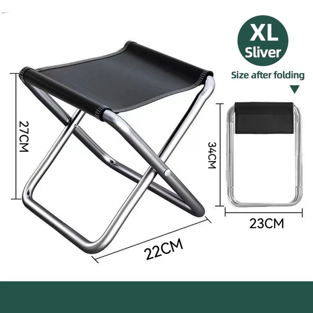 HeavyDuty Portable Iron Folding Stool For Camping And Fishing 10