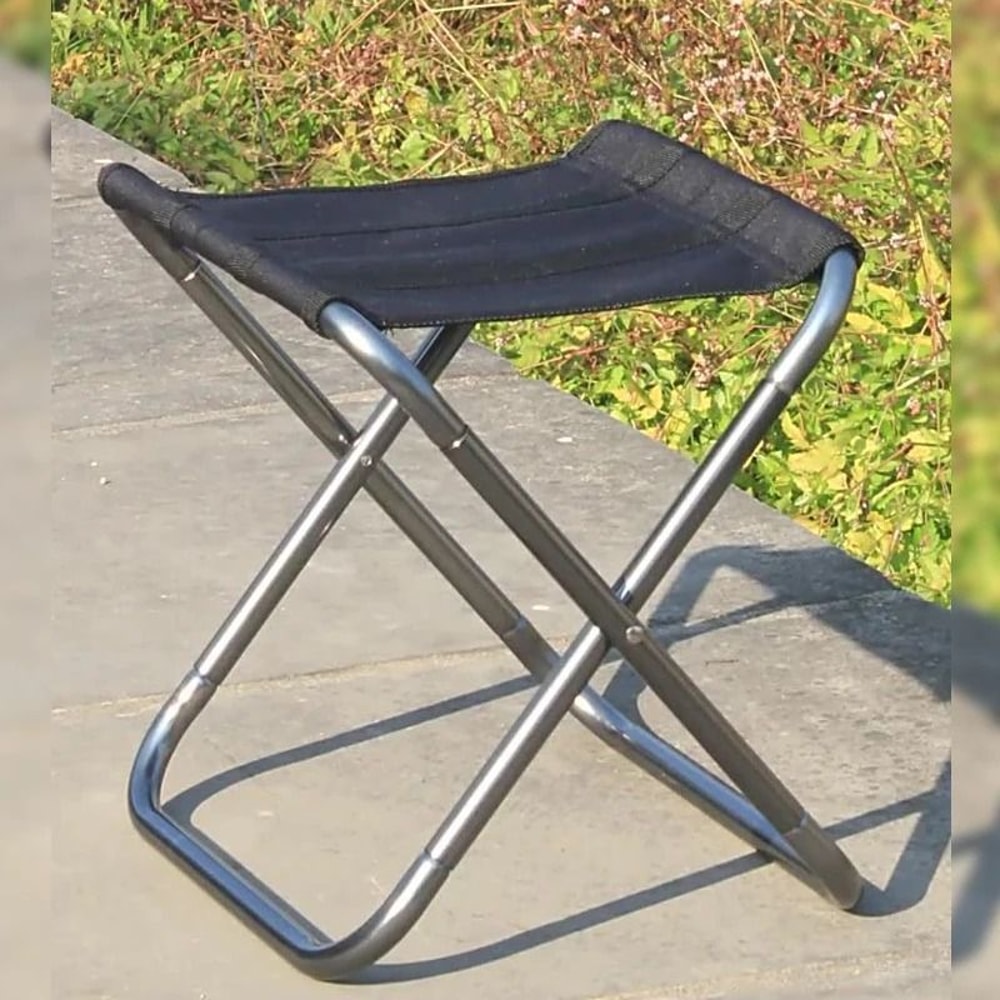 HeavyDuty Portable Iron Folding Stool For Camping And Fishing 0