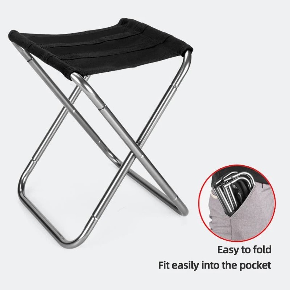 HeavyDuty Portable Iron Folding Stool For Camping And Fishing 3