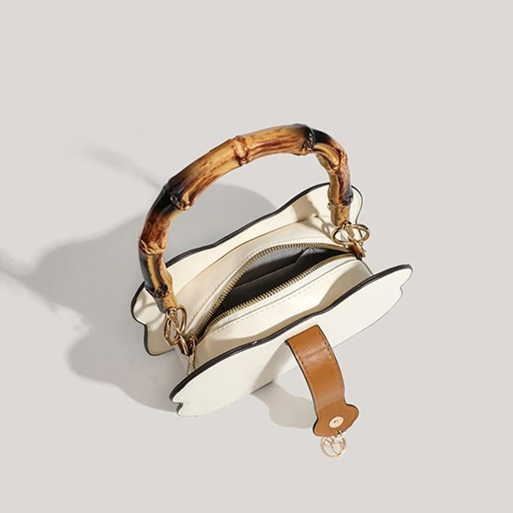 Chinese Style Panda Head Crossbody Bag With Bamboo Joint Handle 4