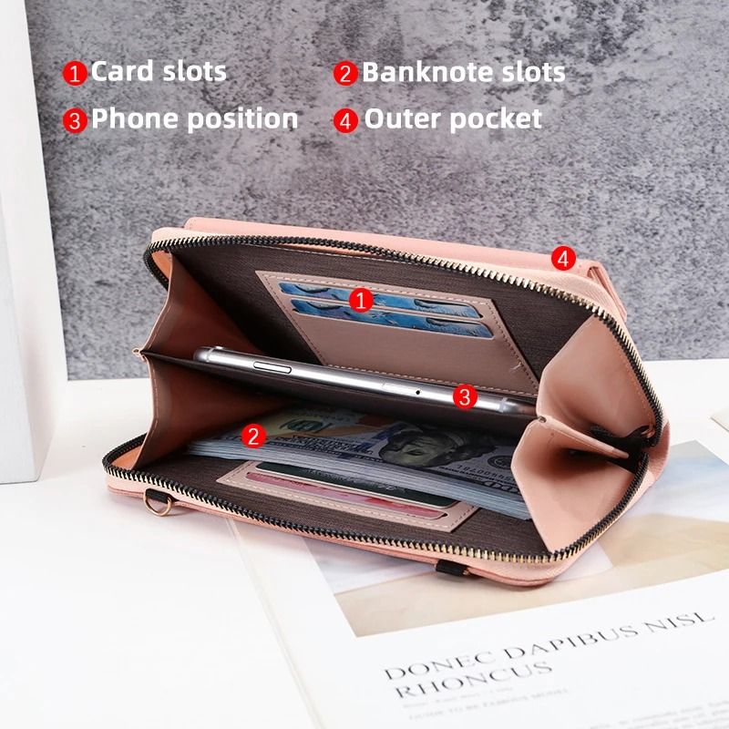 Fashionable MultiFunctional Crossbody Wallet And Phone Bag 2