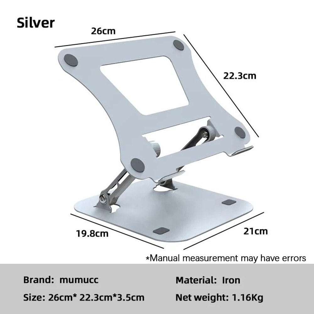 Adjustable Aluminum Alloy Cooling Laptop Stand With Keyboard Storage 9