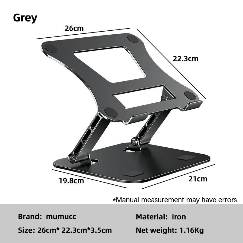 Adjustable Aluminum Alloy Cooling Laptop Stand With Keyboard Storage 6