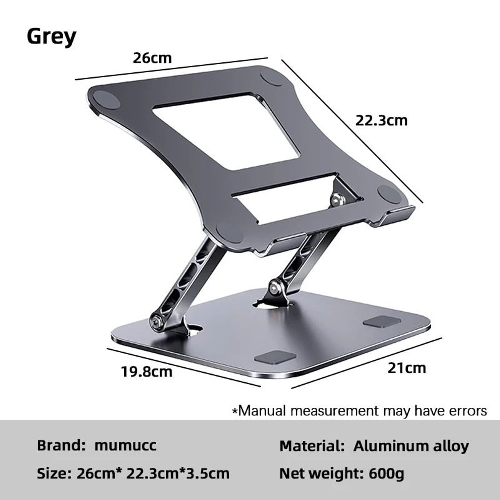 Adjustable Aluminum Alloy Cooling Laptop Stand With Keyboard Storage 7