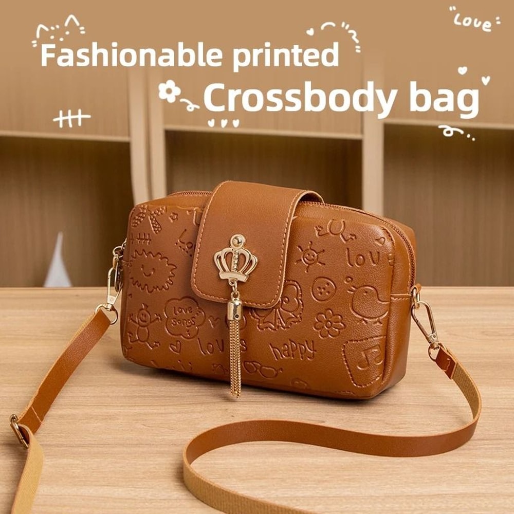 Fashionable Printed Camera Bag And Sweet Crossbody Phone Purse 0