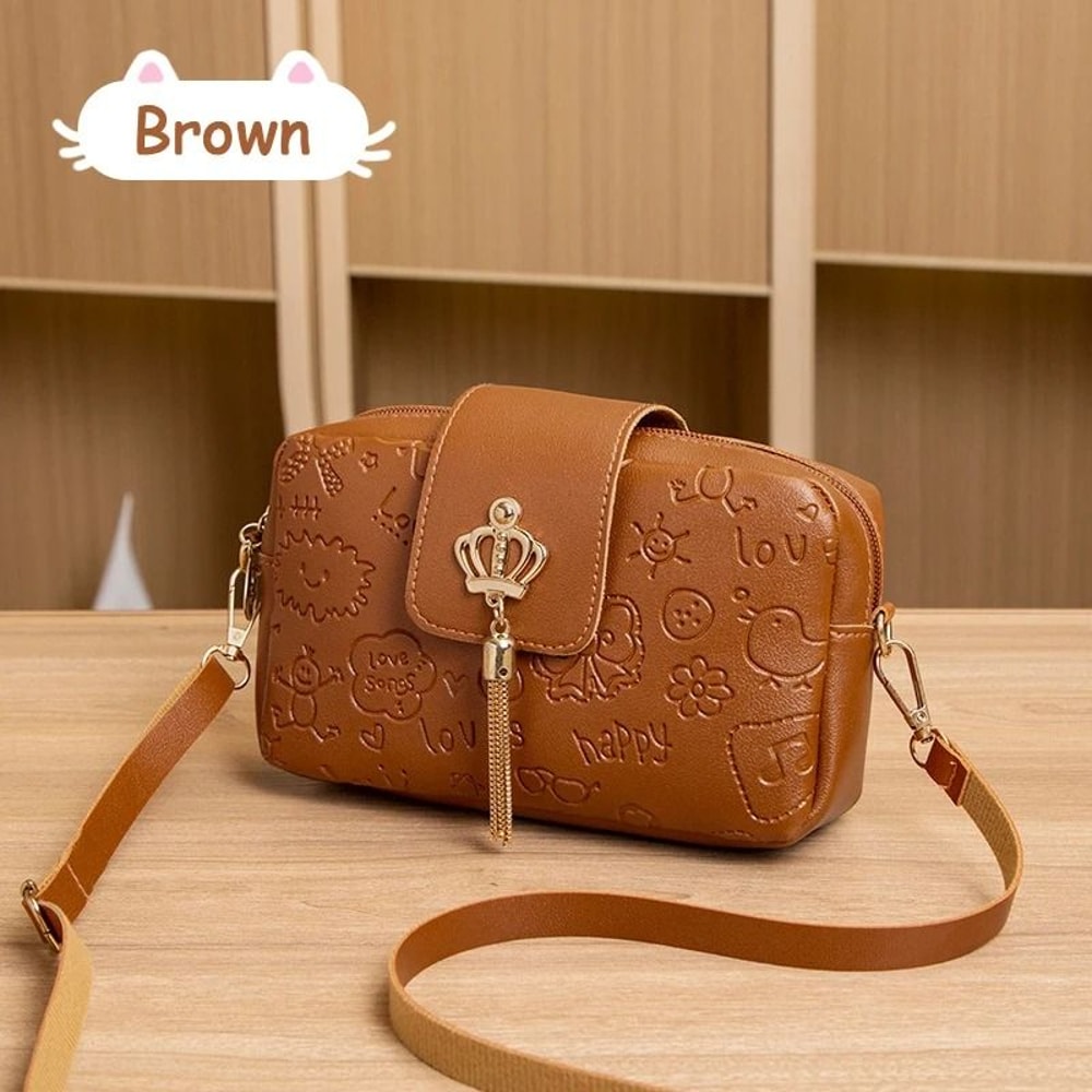 Fashionable Printed Camera Bag And Sweet Crossbody Phone Purse 9