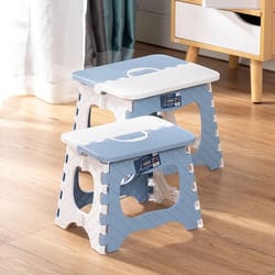 durable multi-purpose folding stool and convenient storage station