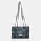 Trendy Shredded Denim Diamond Crossbody Chain Bag 3