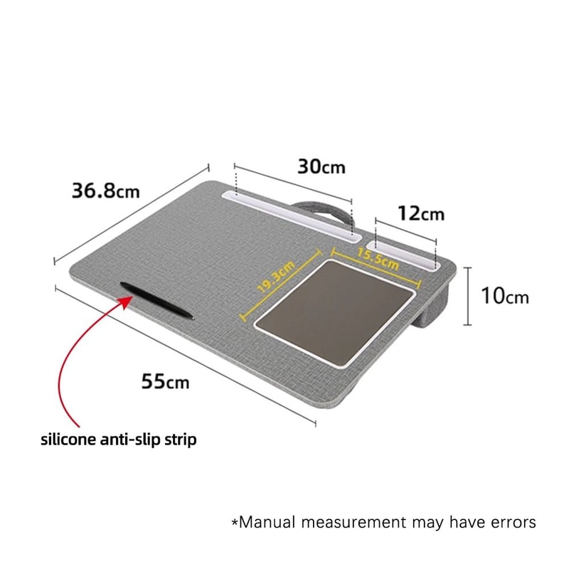Professional Cushioned Laptop Lap Desk With Integrated Mouse Pad 0