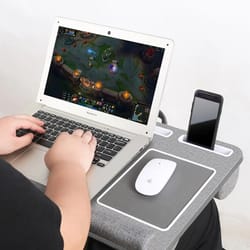 professional cushioned laptop lap desk with integrated mouse pad