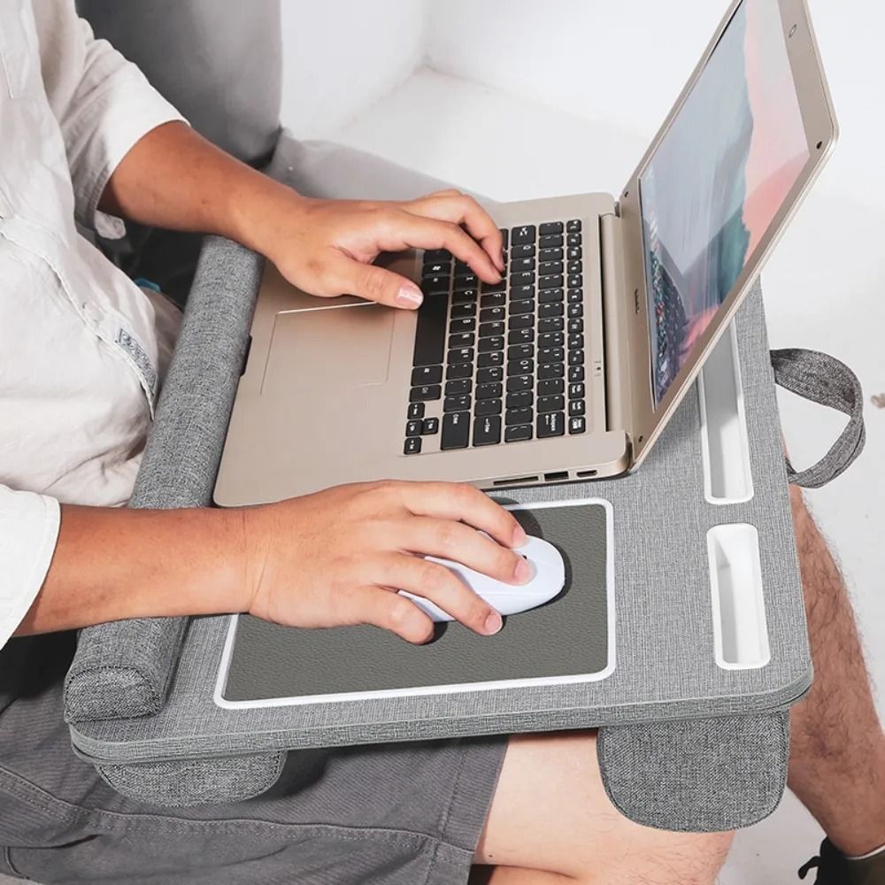 Professional Cushioned Laptop Lap Desk With Integrated Mouse Pad 2