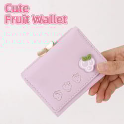 cute colorful mini fruit folding coin purse