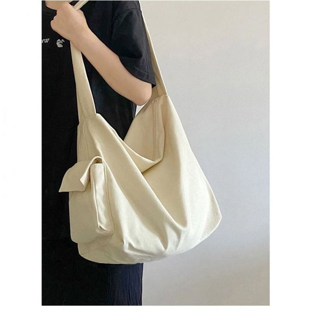 LaidBack WorkwearStyle Large Capacity Canvas Crossbody Bag 2