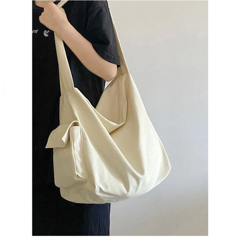 LaidBack WorkwearStyle Large Capacity Canvas Crossbody Bag 2