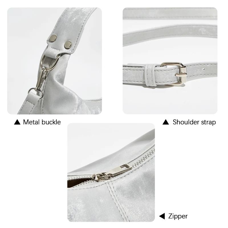 NeoChinese Style Jiaozi Bao Satin Underarm Handbag 4