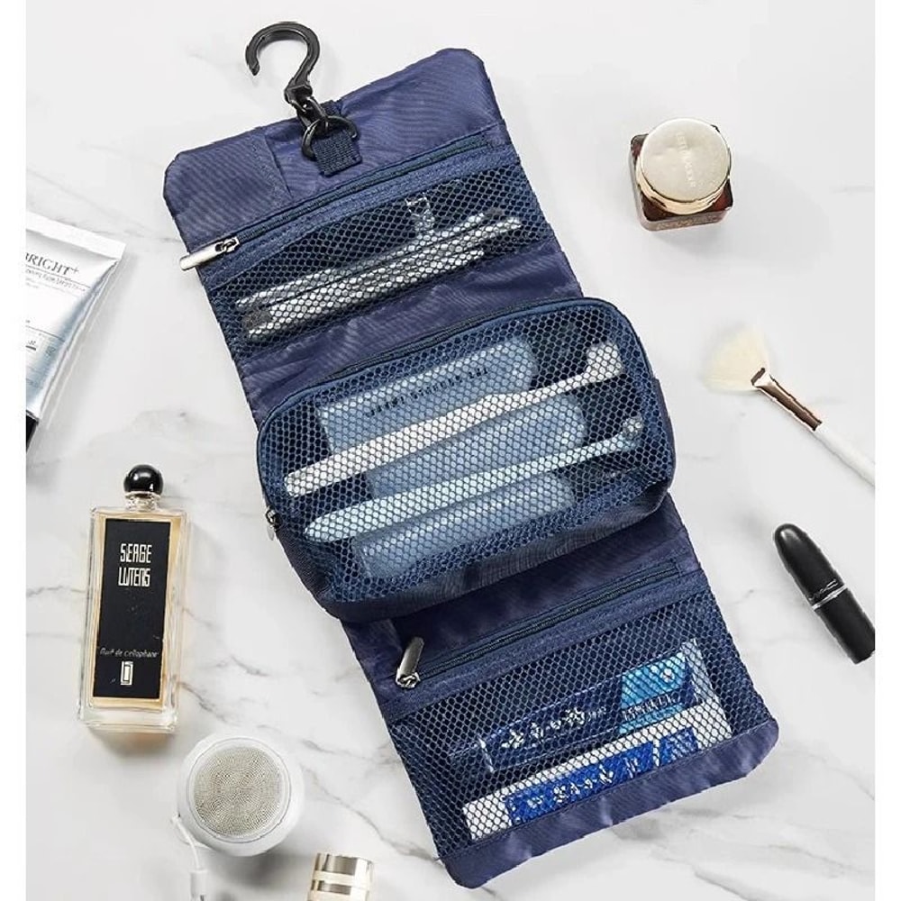 Portable Folding Toiletry Bag With Hanging Hook 1