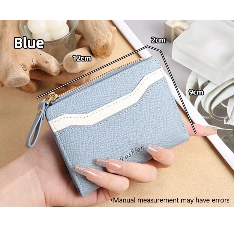 Simple And Elegant Ladies Fashion PU Spliced Small Wallet 9