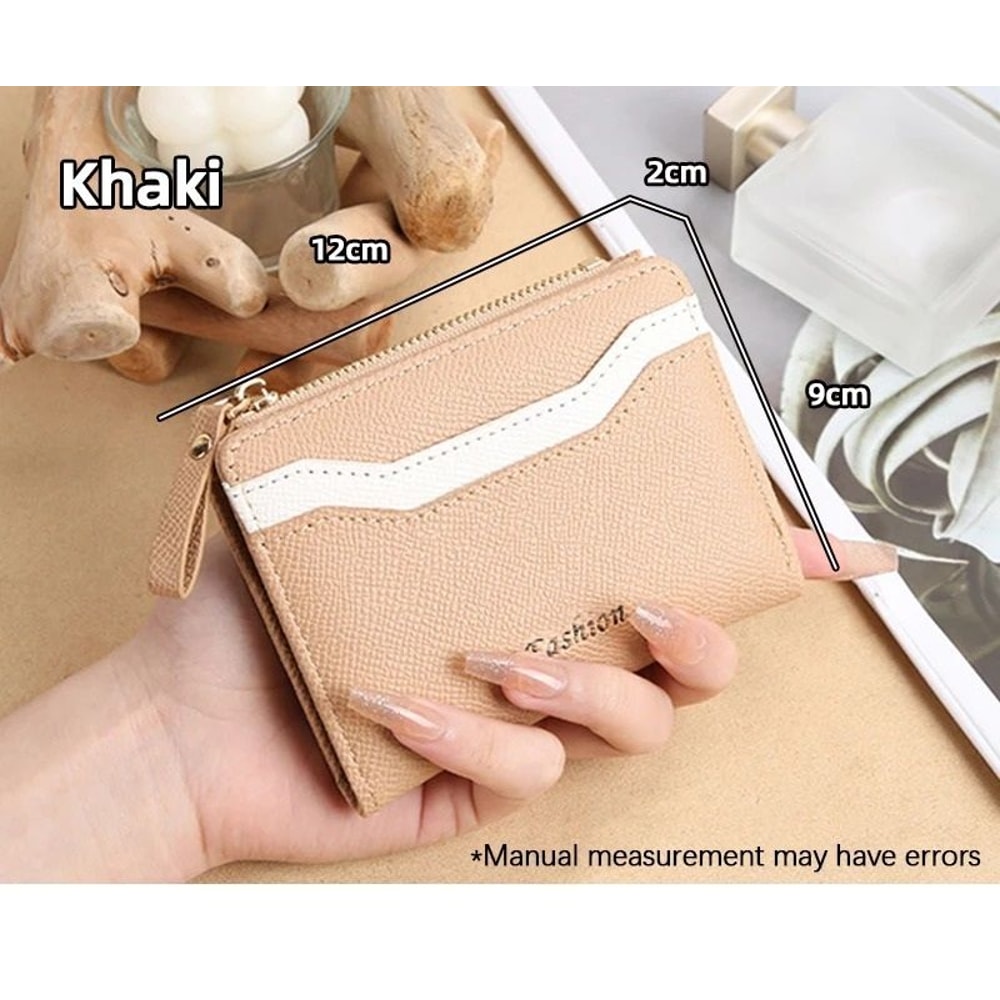 Simple And Elegant Ladies Fashion PU Spliced Small Wallet 10