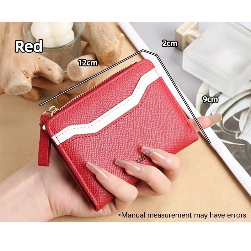 Simple And Elegant Ladies Fashion PU Spliced Small Wallet 12